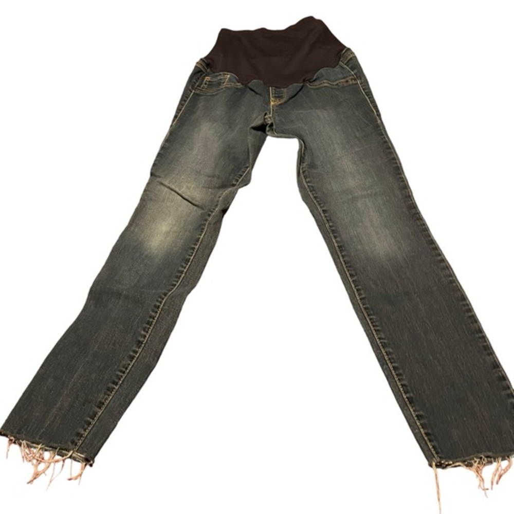 Old Navy Maternity Jeans Womens 4 Blue Denim Hello Pretty Mama Dark Wash (530)